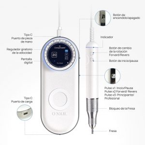 Torno IA Micromotor inteligente O’Nail - Imagen 4