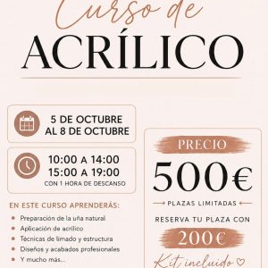 RESERVA Curso de acrílico - Imagen 1
