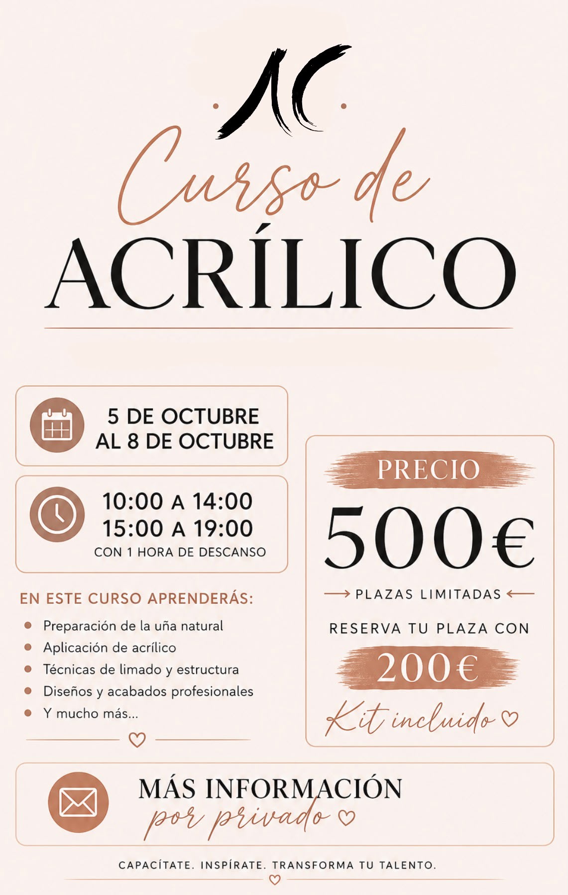 RESERVA Curso de acrílico